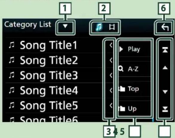 Category List 1 2 6 Song Title1 Song Title2 Song Title3 Song Title4 Song Title5 Song Title6 Play A-Z Top Up 3 4 5