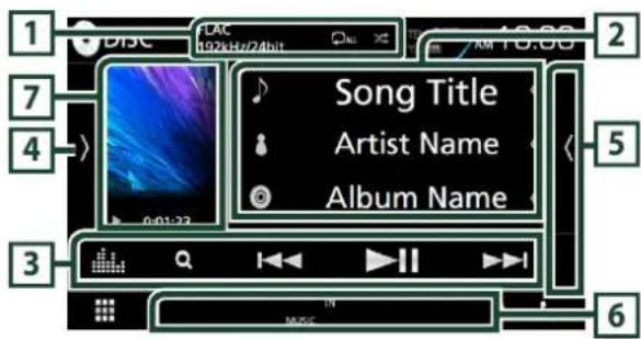 1 DISC LAC 192kHz/24bit 16:00 2 7 4 Song Title Artist Name Album Name 5 3 IN MUSIC 6