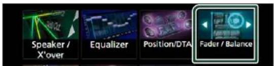 Speaker / X'over Equalizer Position/DTA Fader / Balance