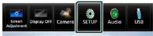 Screen Adjustment Display OFF Camera SETUP Audio USB