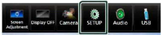 Screen Adjustment Display OFF Camera SETUP Audio USB