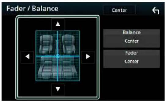 Fader / Balance Center Balance Center Fader Center