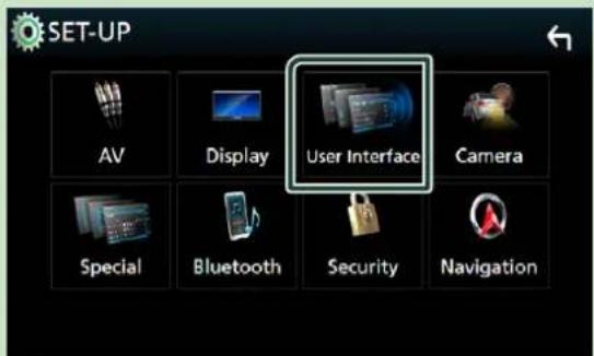 SET-UP AV Display User Interface Camera Special Bluetooth Security Navigation