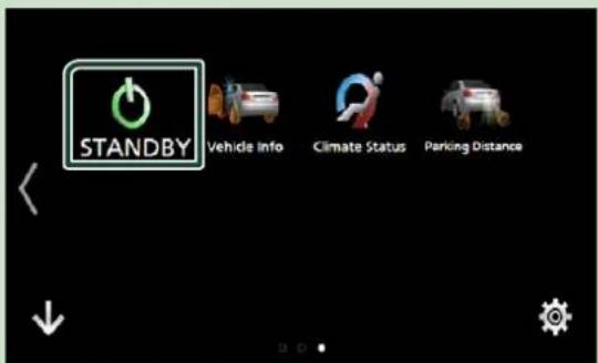 STANDBY Vehicle Info Climate Status Parking Distance