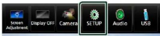 Screen Adjustment Display OFF Camera SETUP Audio USB