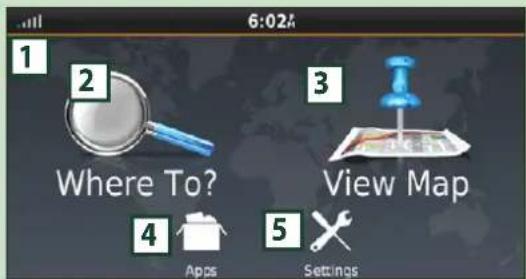 6:02A 1 2 Where To? 3 View Map 4 Apps Settings