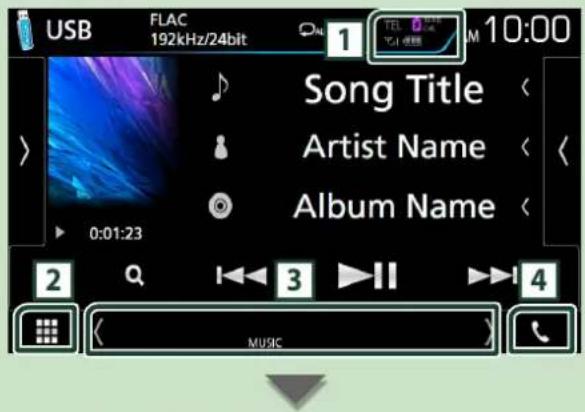 USB FLAC 192kHz/24bit 1 TEN 10:00 Song Title Artist Name Album Name 0:01:23 2 3 4 MUSIC