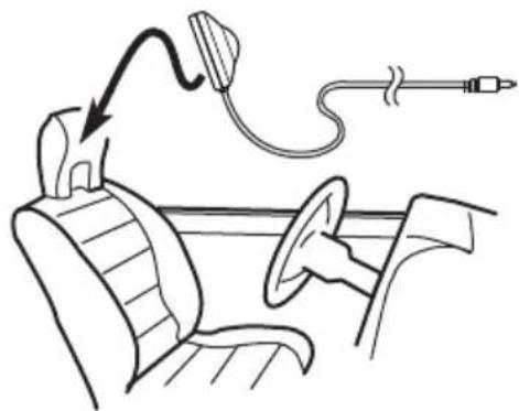 PIONEER AVIC-F850BT - 2Fixthemicrophoneforacousticalmeasurement(soldseparately)inthecentreof theheadrestofthedriver'sseat, facingforward. - 1