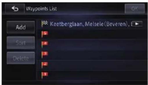 Waypoints List Add Sort Delete Keetberglaan, Melsele (Beveren), L 1 2 3 4 5