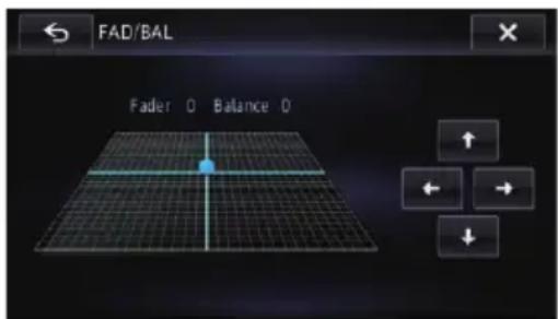 FAD/BAL Fader 0 Balance 0
