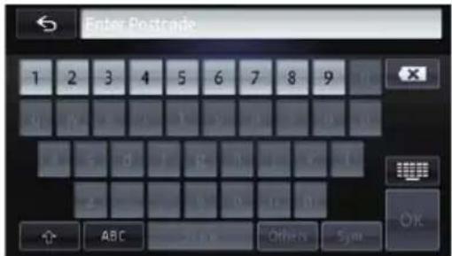 Enter Postcode 1 2 3 4 5 6 7 8 9 ABC Others Sym