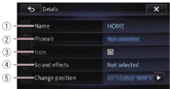 Details Name HOME Phone# Not selected Icon Sound effects Not selected Change position