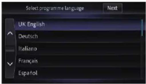 Select programme language UK English Deutsch Italiano Français Español