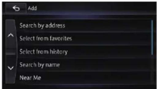Add Search by address Select from favorites Select from history Search by name Near Me