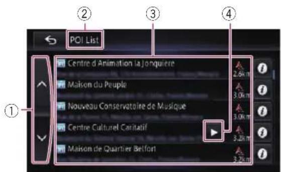 PIONEER AVIC-F850BT - Operatinglistscreens(e.g.POllist) - 1