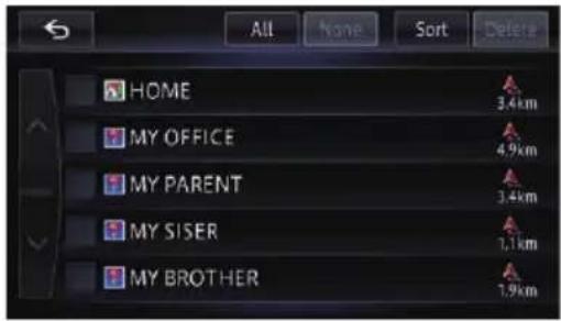 PIONEER AVIC-F850BT - 5Selectthelocationyouwanttodelete. - 1