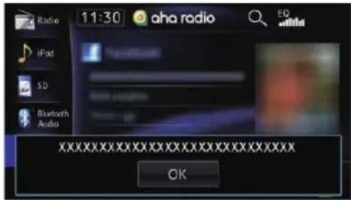 Radio 11:30 oha radio iPod SD Bluetooth Audio XXXXXXXXXXXXXX OK