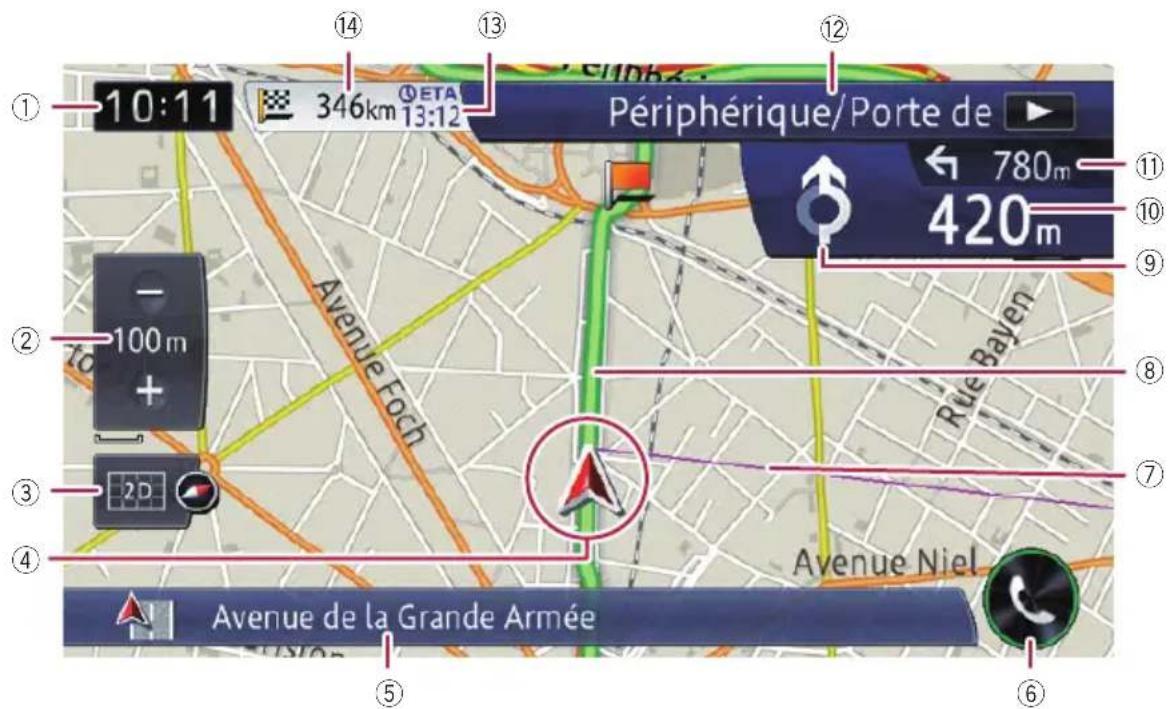 10:11 346km ETA Périphérique/Porte de 780m 420m Avenue Foch Rue Bayen 100m 2D Avenue Niel Avenue de la Grande Armée