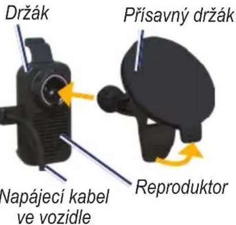 Držák Přísavný držák Napájecí kabel ve vozidle Reproduktor