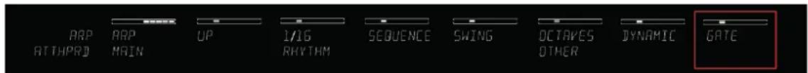 ARP ATTAPRD ARP MAIN UP 1/16 RHYTHM SEQUENCE SWING OCTAKES OTHER DYNAMIC GATE