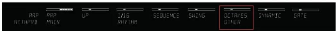 ARP ATTAPRD ARP MAIN UP 1/16 RHYTHM SEQUENCE SWING OCTAVES OTHER DYNAMIC GATE