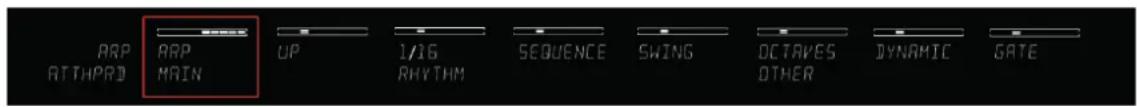 ARP ATTHPRD ARP MAIN UP 1/16 RHYTHM SEQUENCE SWING OCTAKES OTHER DYNAMIC GATE