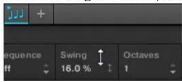 sequence ft Swing 16.0 % Octaves 1
