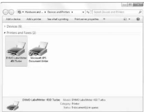 DYMO LabelManager 450 - To share the printer (Windows 7) - 1