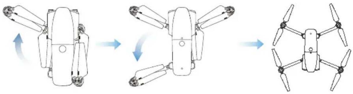 Autel EVO - ● Unfolding the Arms & Propellers - 1