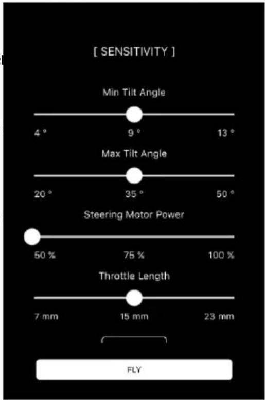 XTIM Bionic Bird - "Steering wheel" interface settings: - 2