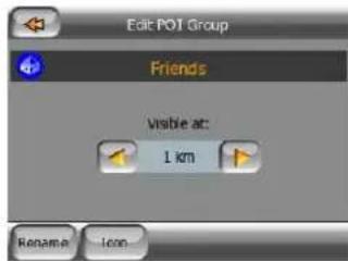 Edit POT Group Friends Visible at: 1 km Rename Icon
