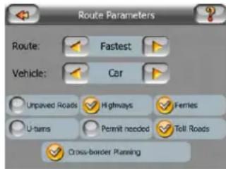 Route Parameters Route: Fastest Vehicle: Car Unpaved Roads Higways Ferries U-turns Permit needed Toll Roads Cross-border Planning