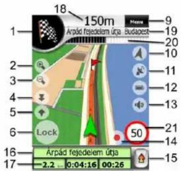 18 150m Menu 9 Arpád fejedelem útja Budapest 19 20 10 11 12 13 50 21 14 Lock 6 16 Árpád fejedelem útja 17 -2.2 ... 0:04:16 00:26
