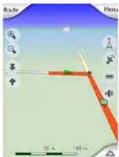 Route Menu 50 m 100 m