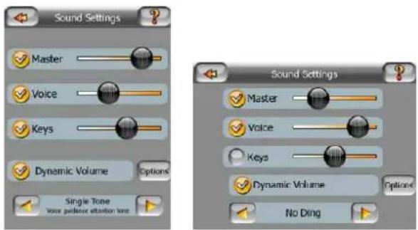 MIO DigiWalker P350 - Sound settings - 1
