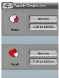 Favorite Destinations Home Rename Change address Work Rename Change address