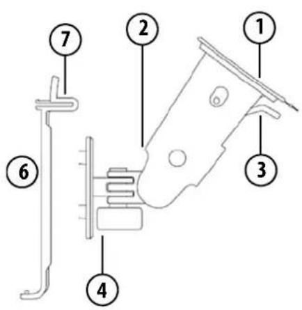 Technical diagram of a mechanical assembly with numbered components for identification
