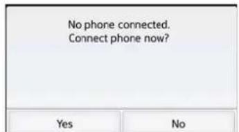 No phone connected. Connect phone now?