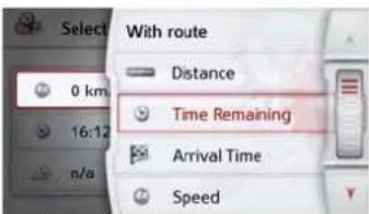 Select With route Distance Time Remaining Arrival Time Speed