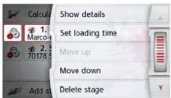 Calculate 1. Marco 2. 70178 Show details Set loading time Move up Move down Delete stage