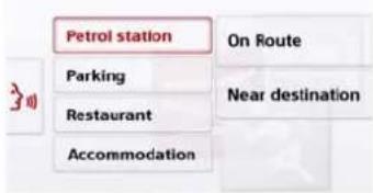 Petrol station On Route Parking Near destination Restaurant Accommodation