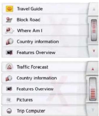 Travel Guide Block Road Where Am I Country information Features Overview Traffic Forecast Country information Features Overview Pictures Trip Computer