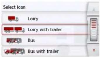 Select Icon Lorry Lorry with trailer Bus Bus with trailer