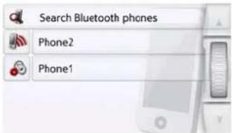 Search Bluetooth phones Phone2 Phone1