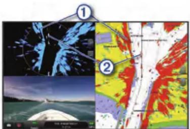 GARMIN Volvo Penta Glass Cockpit - Interpretace údajů radaru - 1