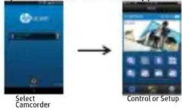 Select Camcorder Control or Setup