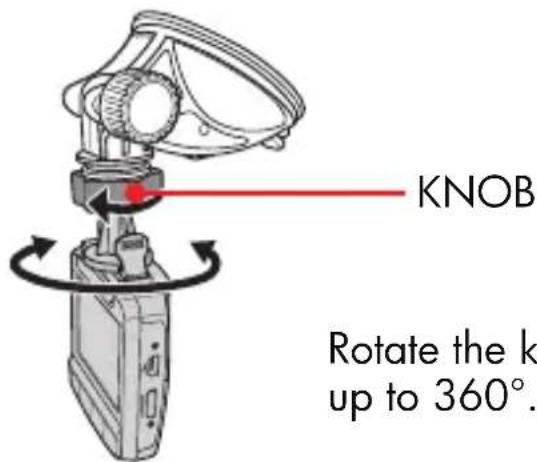 KNOB Rotate the k up to 360°.