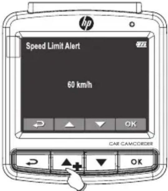 Speed Limit Alert 60 km/h CAR CAM/CORDER