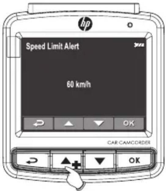 Speed Limit Alert 60 km/h CAR CAMCORDER