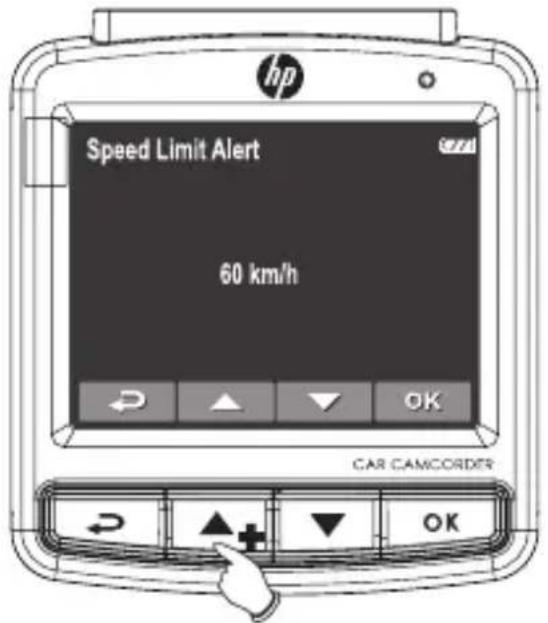 Speed Limit Alert 60 km/h CAR CAMCORDER